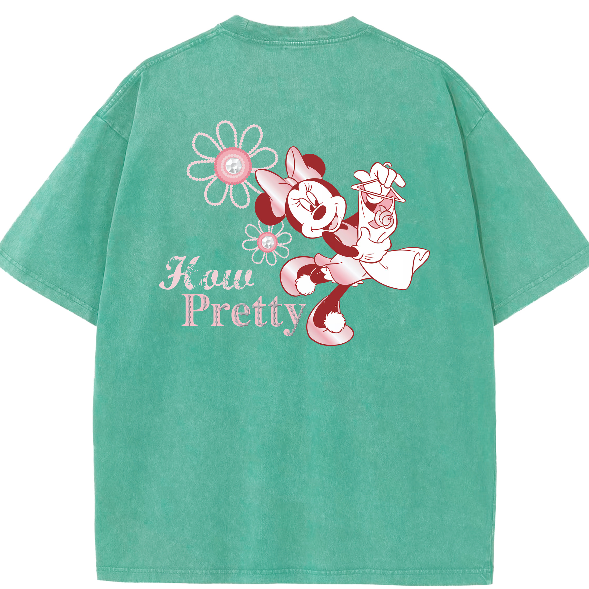 （画像用） ミッキーマウス Mickey Mouse 綿100% ヴィンテージ風 半袖Tシャツ（背面プリント）